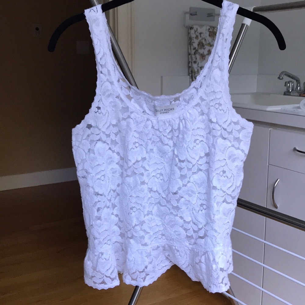 White Lace Gilly Hicks Tank